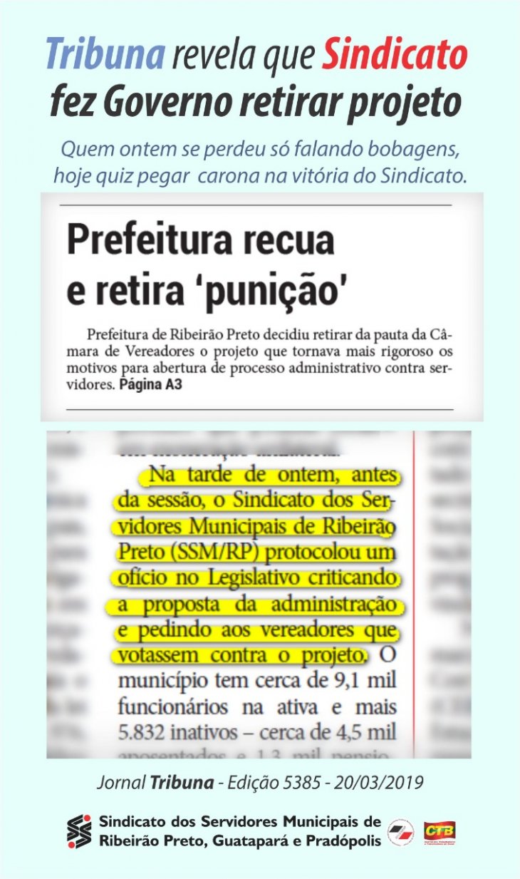 Jornal Tribuna Ribeirão revela a verdade