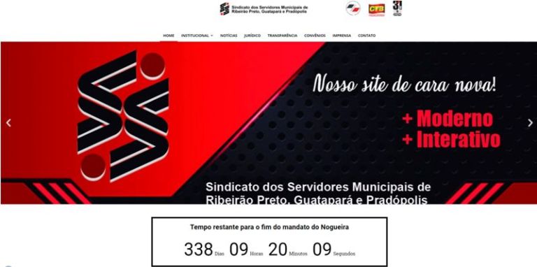 Sindicato lança novo site com contagem regressiva para o final do mandato de Nogueira
