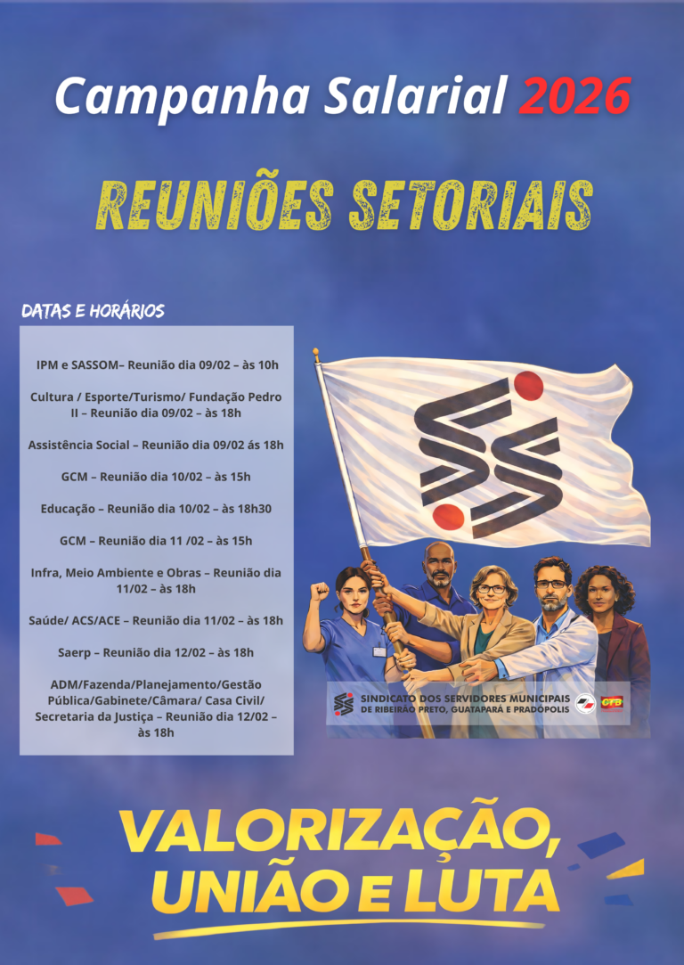 Campanha Salarial 2026: confira as datas, horários e o local das reuniões setoriais